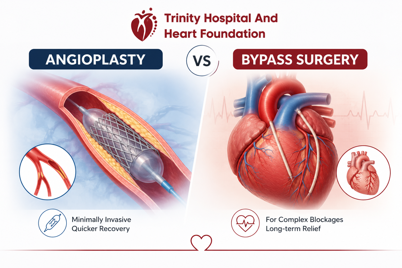 angioplasty vs bypass surgery